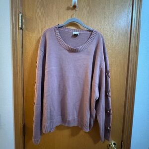 Arula Mauve Sweater with daisies size C